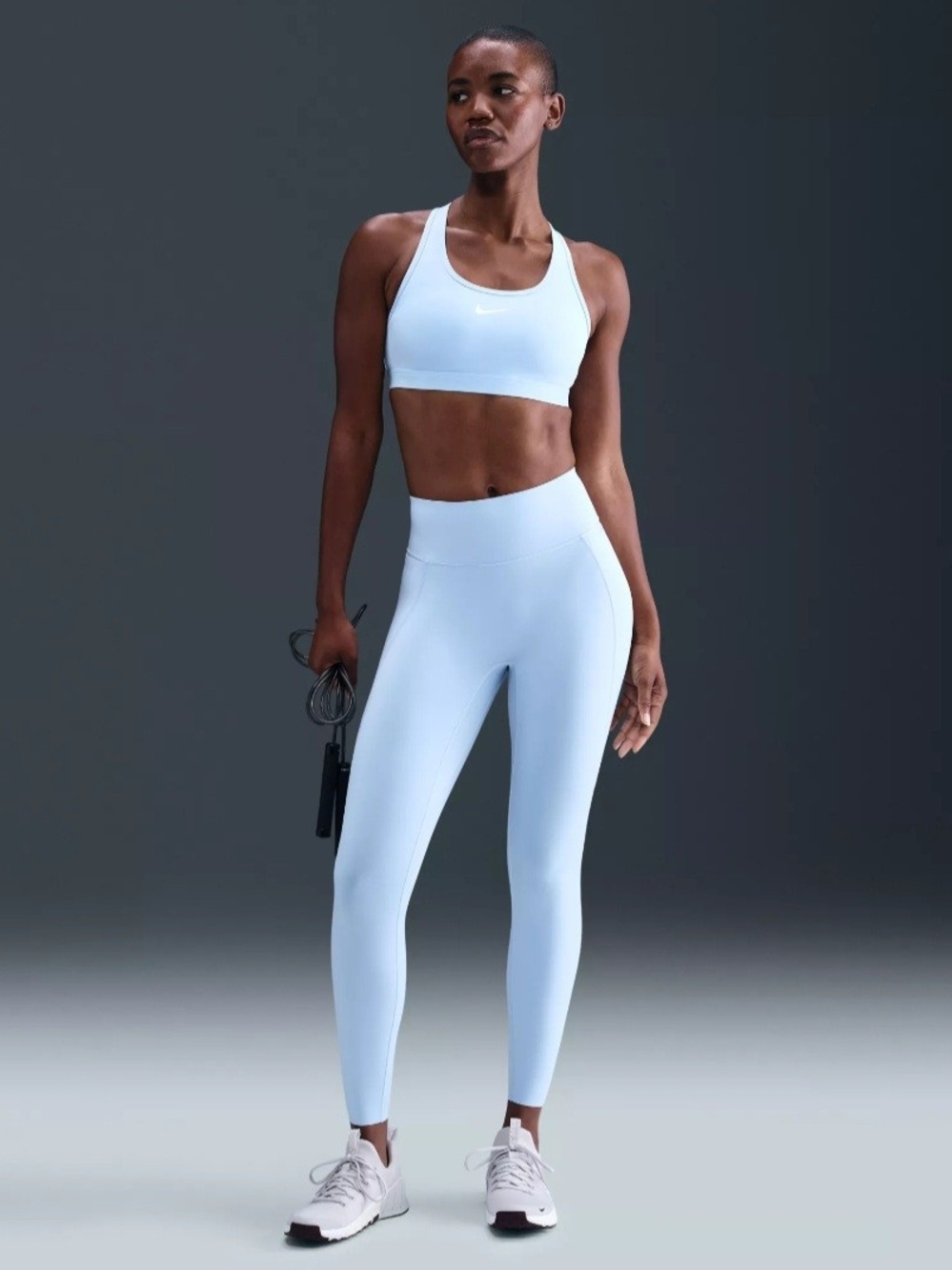 Nike Universa Med Support High-Waist 7/8 Leggings In Celestine Blue, Small, NWT